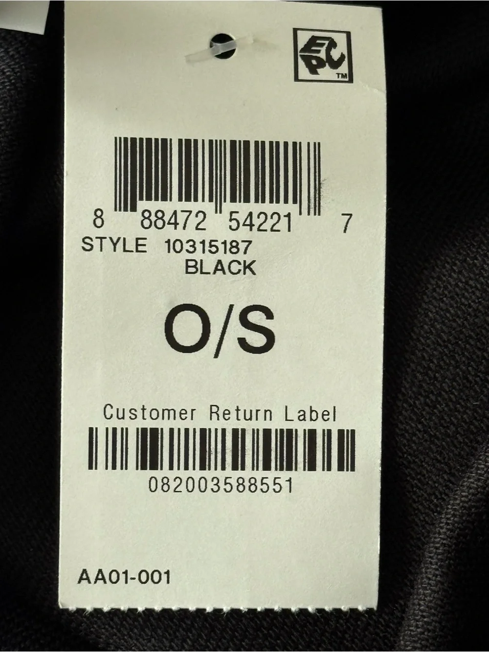 INC International Concepts Black Lightweight Scarf